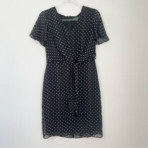 Lauren Ralph Lauren Polka-Dot Short Sleeve Day Dress Size 2